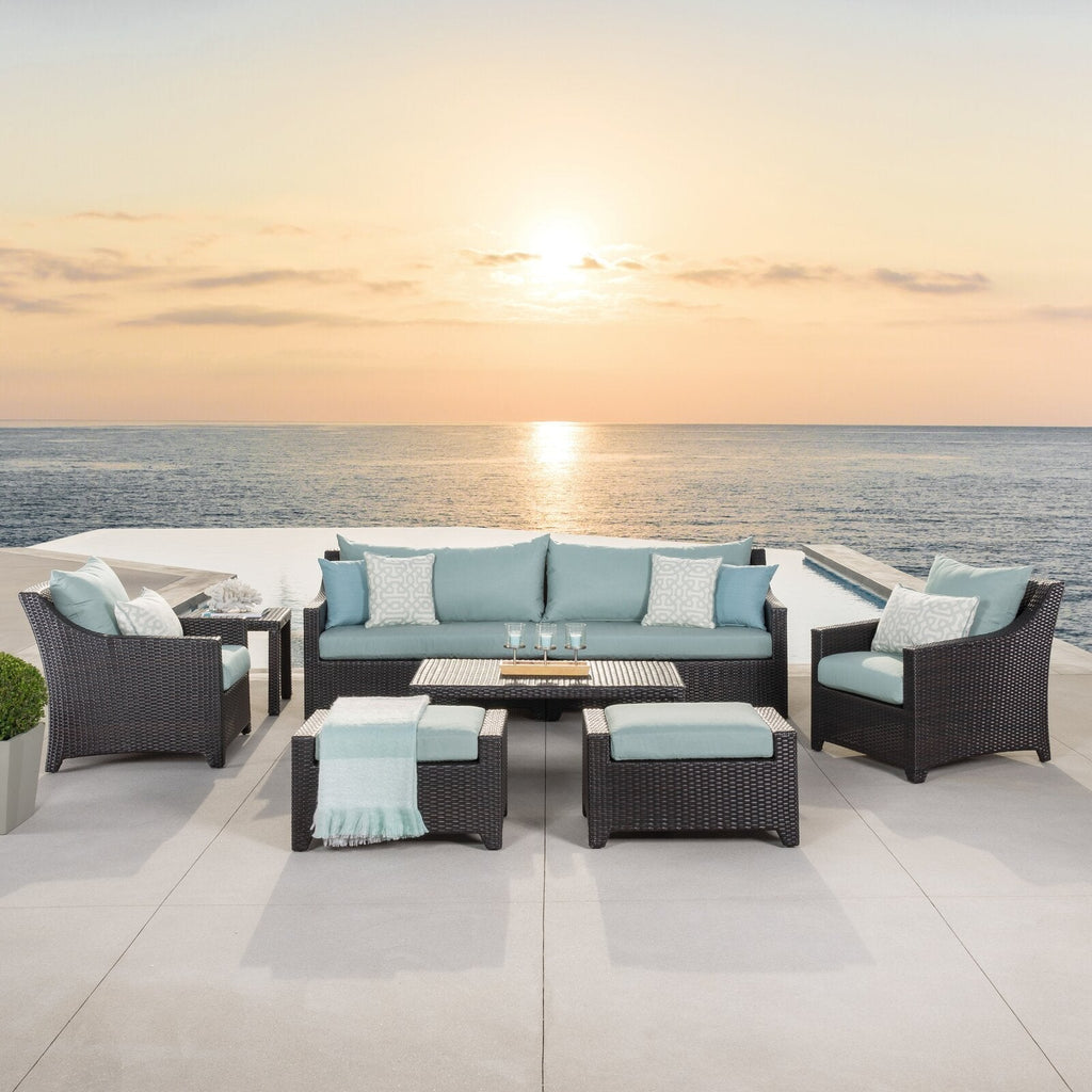 Northridge Wicker/Rattan 7 - Person Seating Group with Cushions