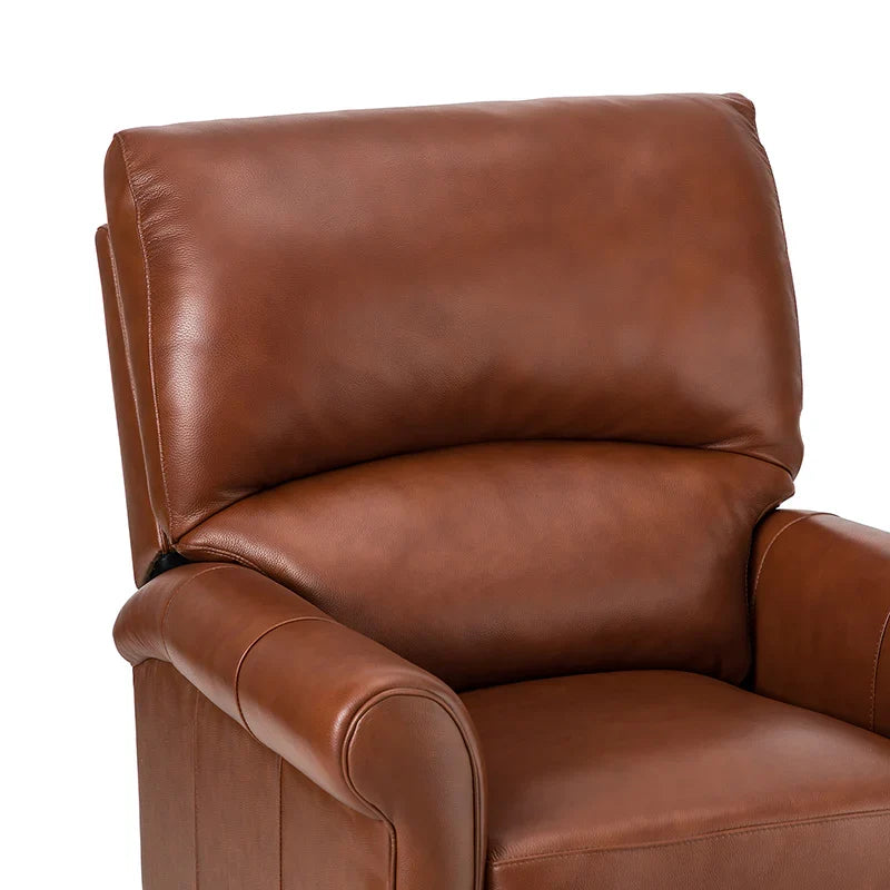 Eliana 33.07" Wide Genuine Leather Manual Recliner