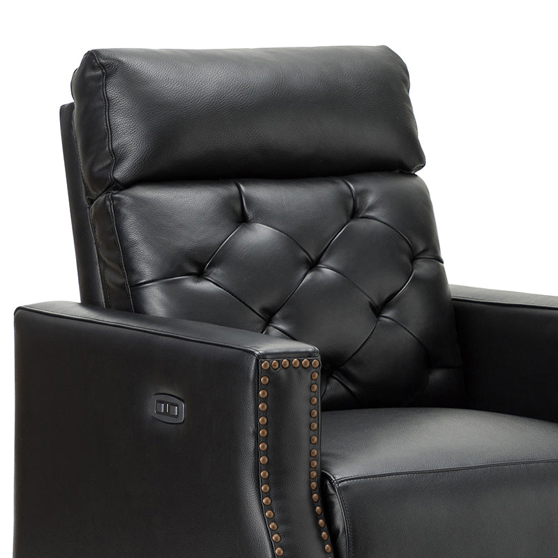 Carlota 31.5" Wide Genuine Leather Power Recliner