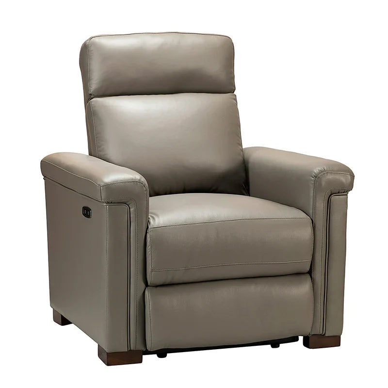 Lea 36.02" Wide Genuine Leather Power Recliner