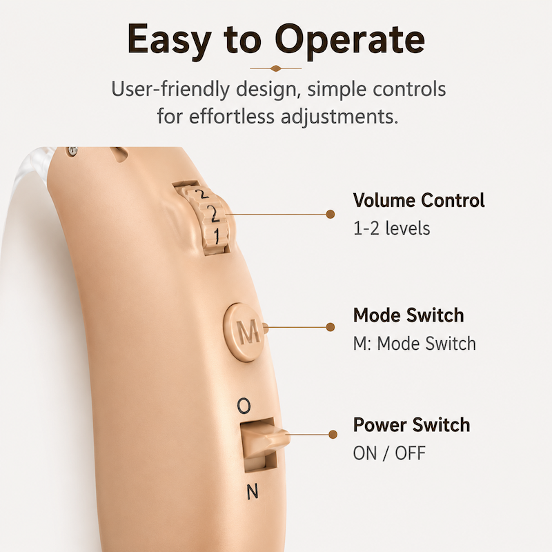 Rechargeable BTE Hearing Aid G-25-BG