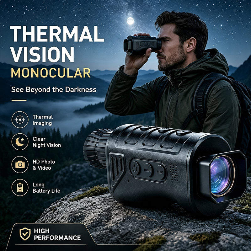 🌙 AI15 Thermal Imaging Monocular – 1920×1080 Resolution, 8000m Range, 10-Hour Battery