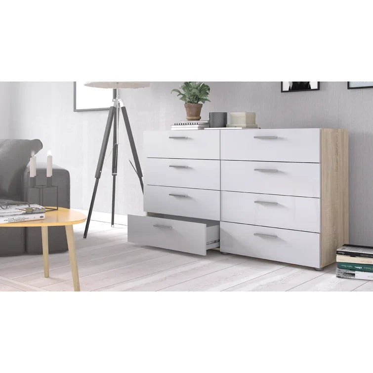 Jantz 8 Drawer 55.12" W Double Dresser
