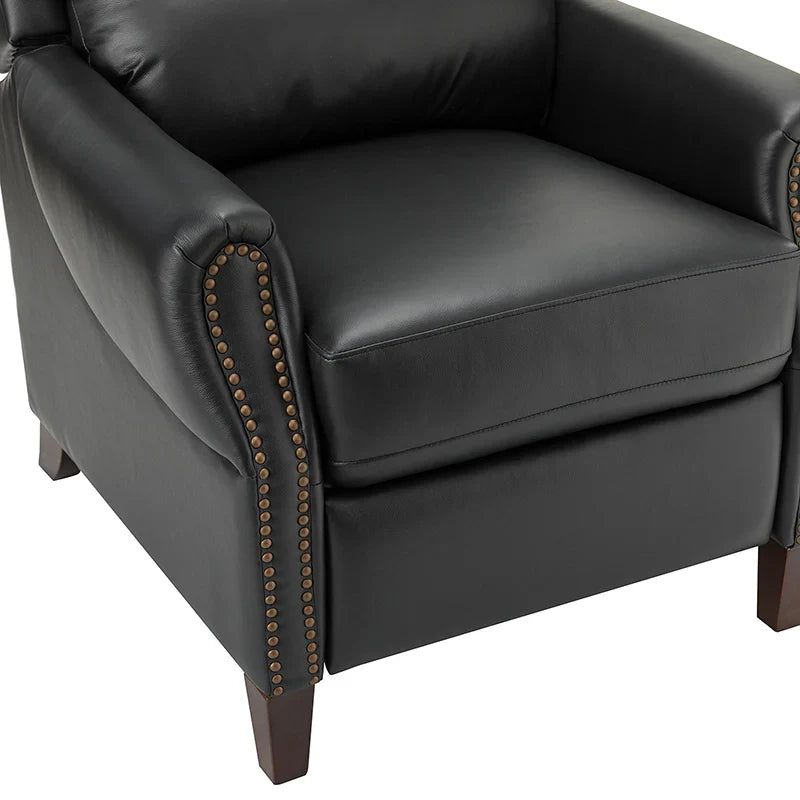 Rosaura 32.68" Wide Genuine Leather Manual Recliner