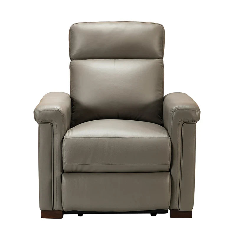 Lea 36.02" Wide Genuine Leather Power Recliner