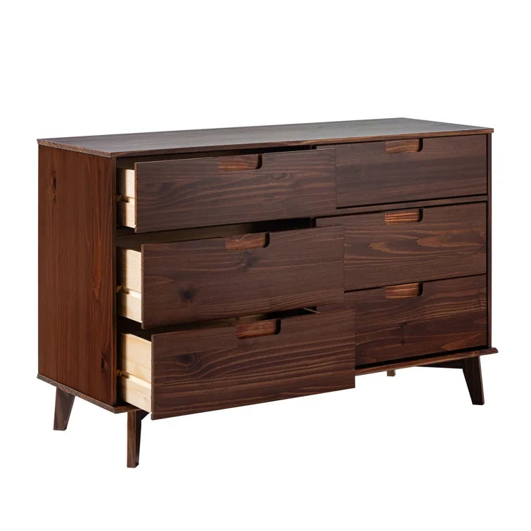 Yarber Groove 6 Drawer Double Dresser