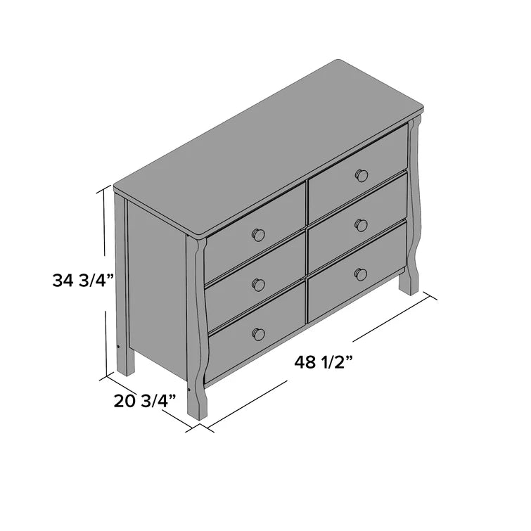 Universal Double Dresser -Made of Solid Woods