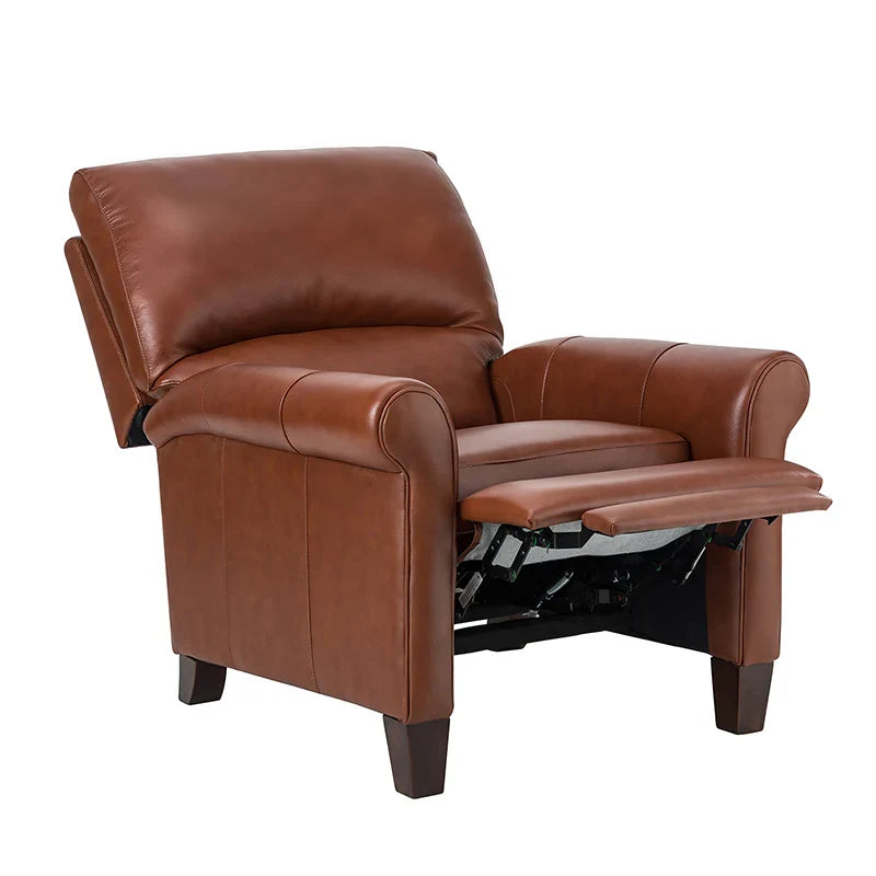 Eliana 33.07" Wide Genuine Leather Manual Recliner