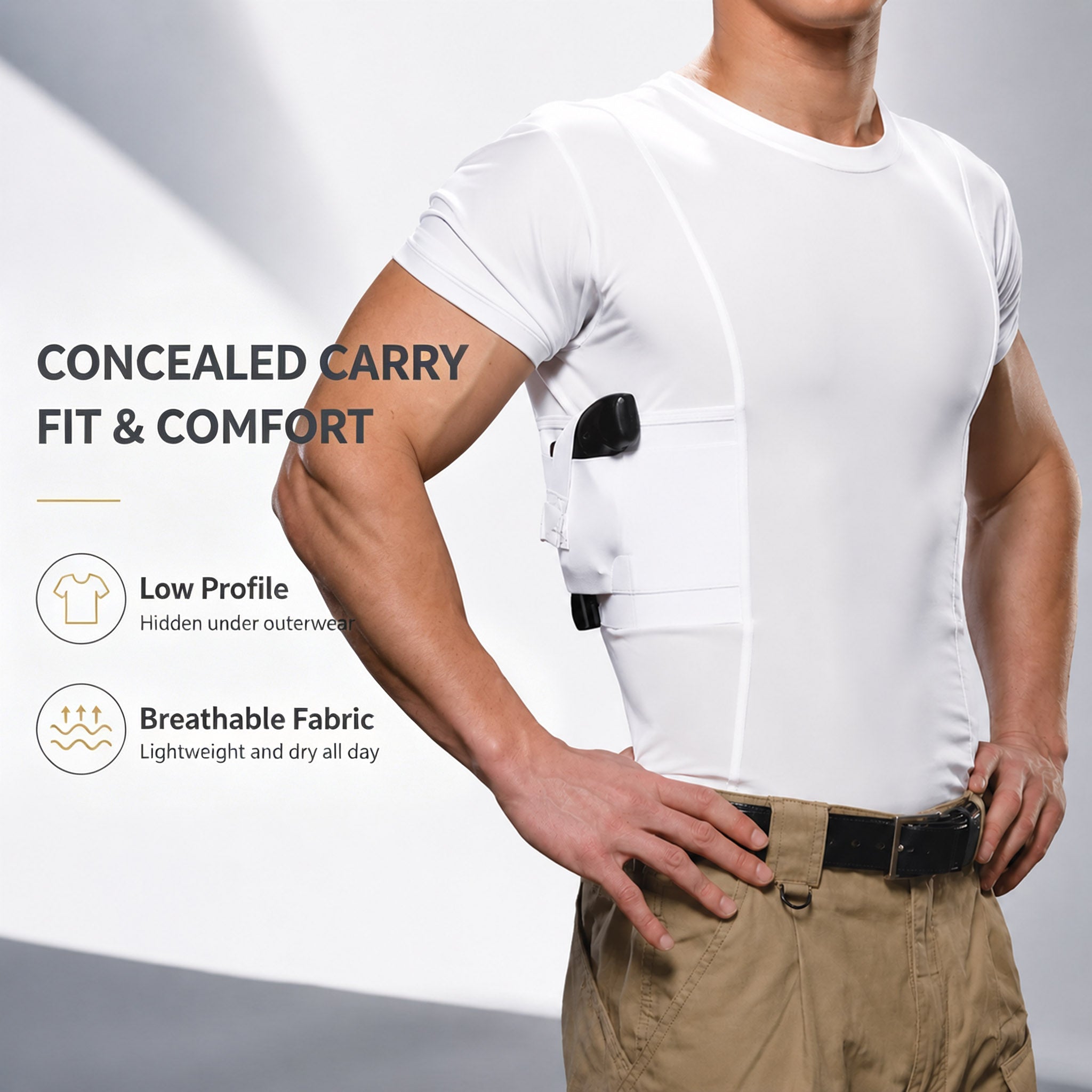 Ghost Tee-Concealed Carry Crew Neck Tee