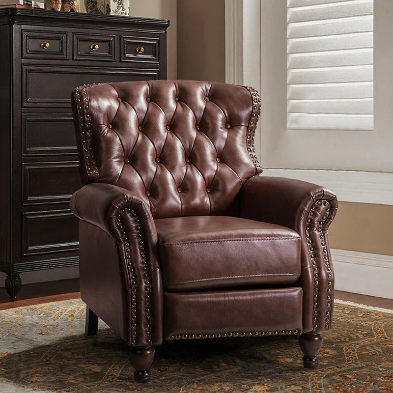 Gabrielle Genuine Leather Oversized Recliner