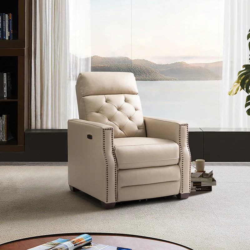 Carlota 31.5" Wide Genuine Leather Power Recliner