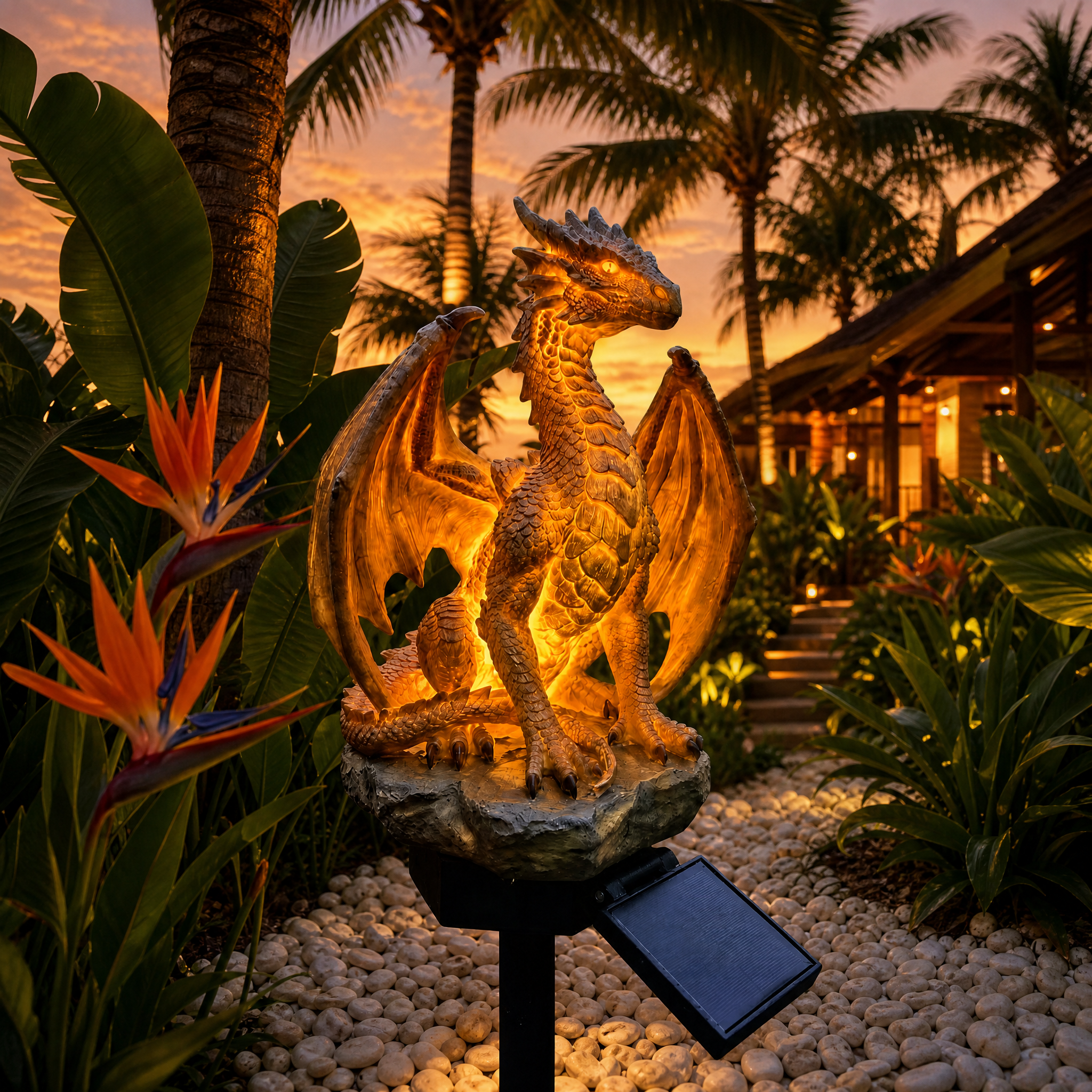 Dragon Legacy Golden Ember Edition Solar Garden Light🐉✨