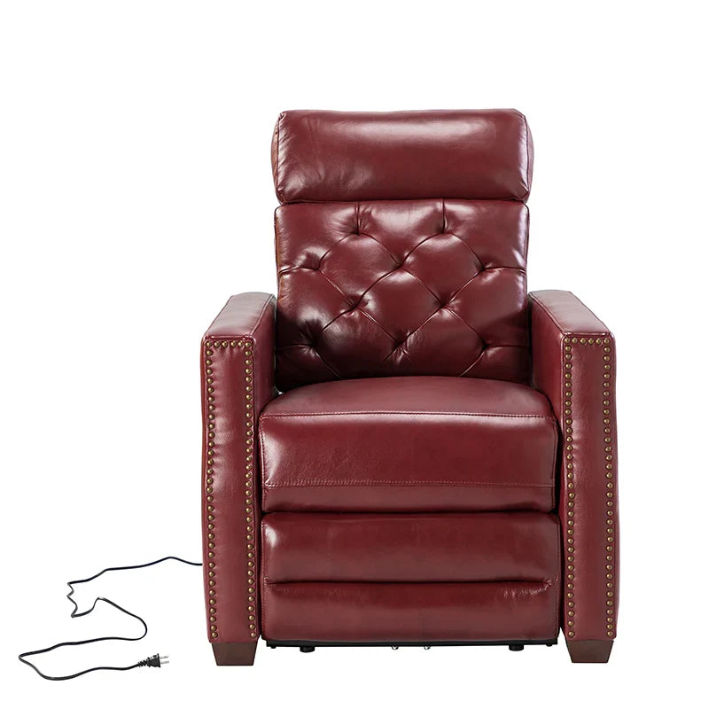 Carlota 31.5" Wide Genuine Leather Power Recliner