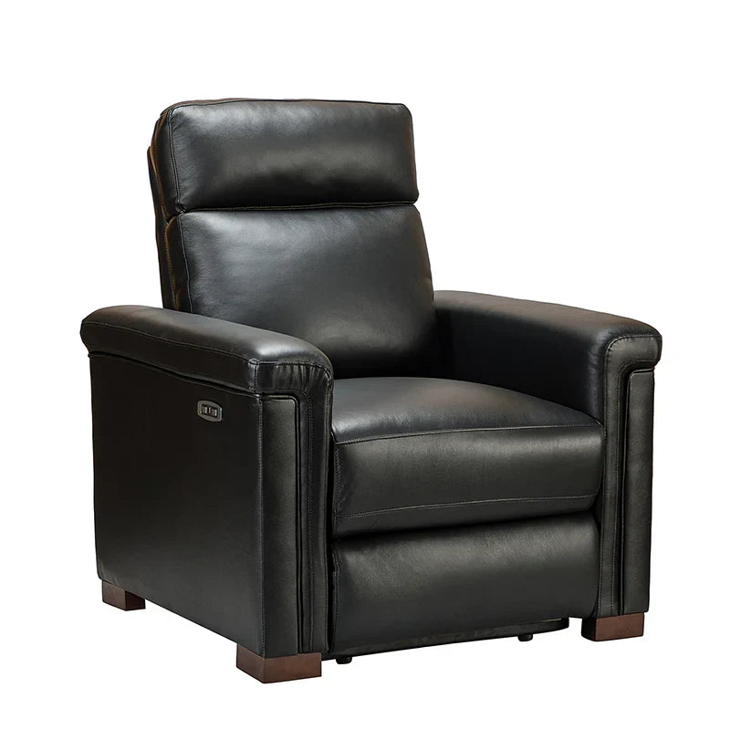 Lea 36.02" Wide Genuine Leather Power Recliner