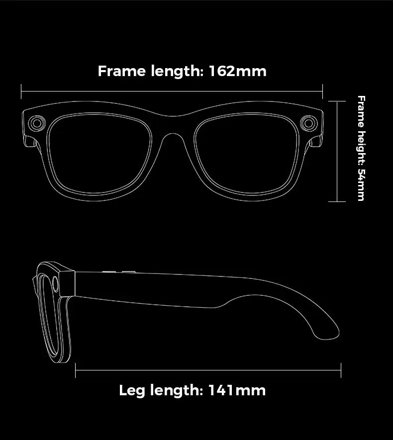 AI Vision Smart Glasses™— Display Smart, Camera, Music, Real-time Translation and AI Assistant