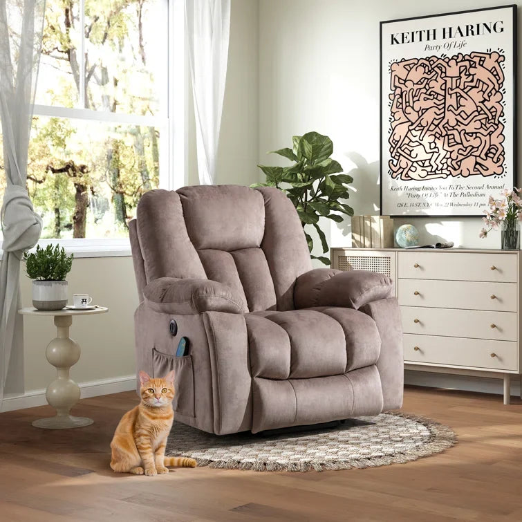 41'' Oversized Power Lift Chair - Heated Massage Electric Recliner with Super Soft Padding