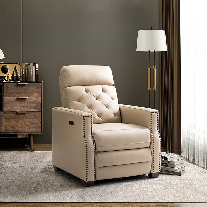 Carlota 31.5" Wide Genuine Leather Power Recliner