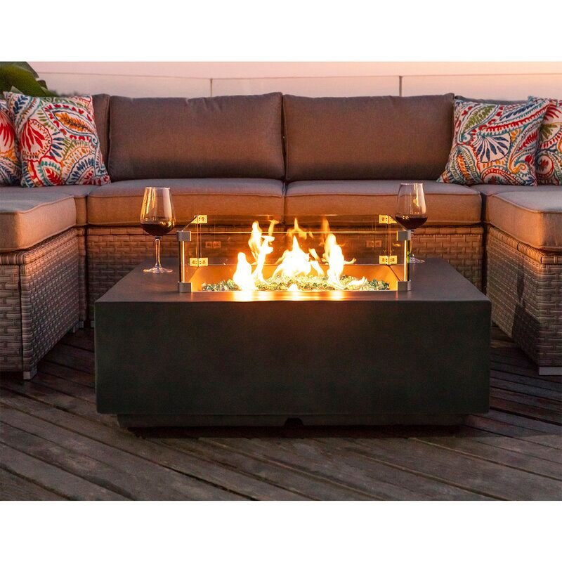 Cajuste Wicker/Rattan 6 - Person Seating Group with Cushions