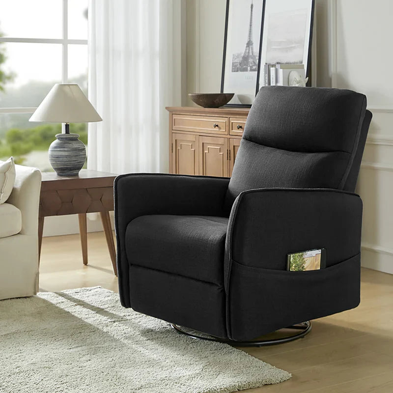 Chris Swivel Rocker Recliner with Two Side Pockets