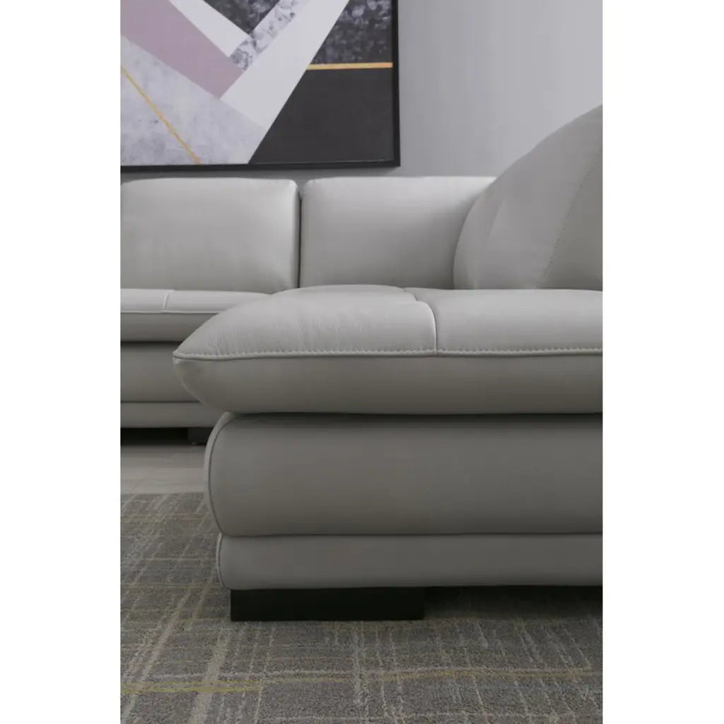 124' Wide Leather Match Sofa & Chaise