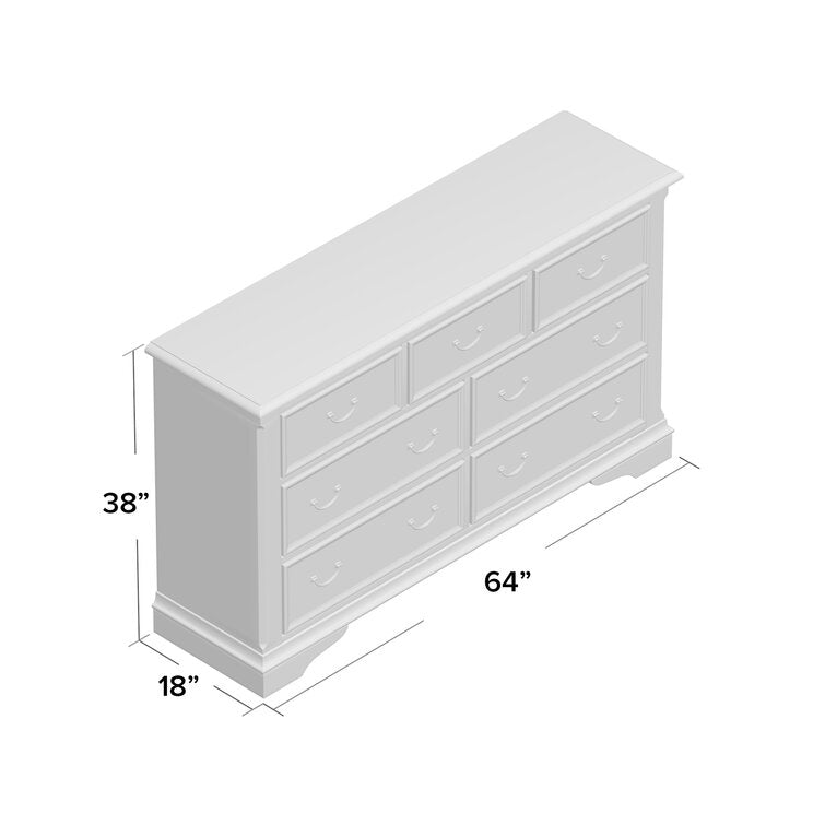 7 Drawer 64'' W Dresser