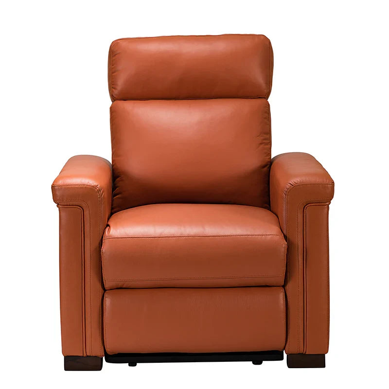 Lea 36.02" Wide Genuine Leather Power Recliner