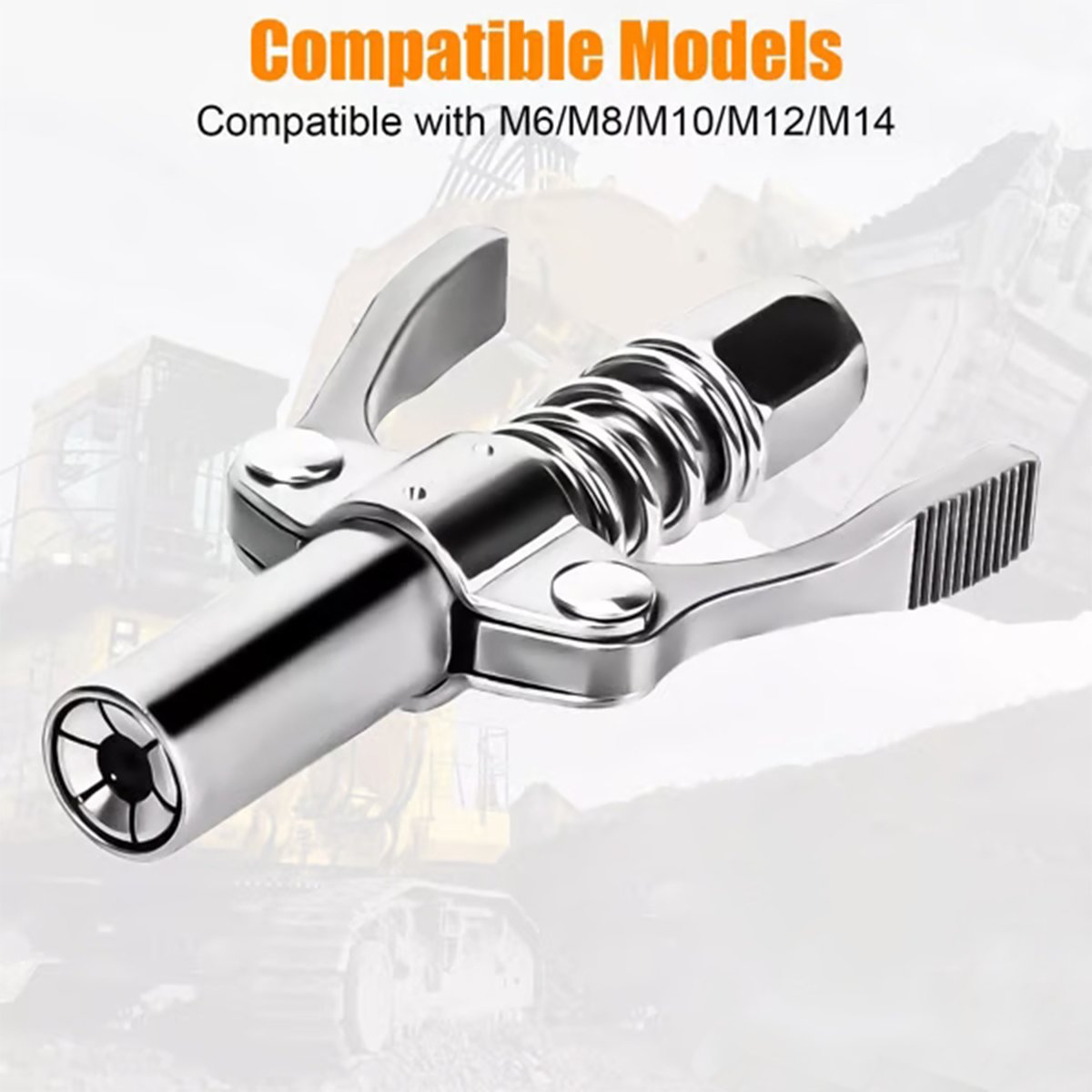 12000PSI 6-Jaw Stainless Steel Leak-Proof Universal Grease Gun Coupler