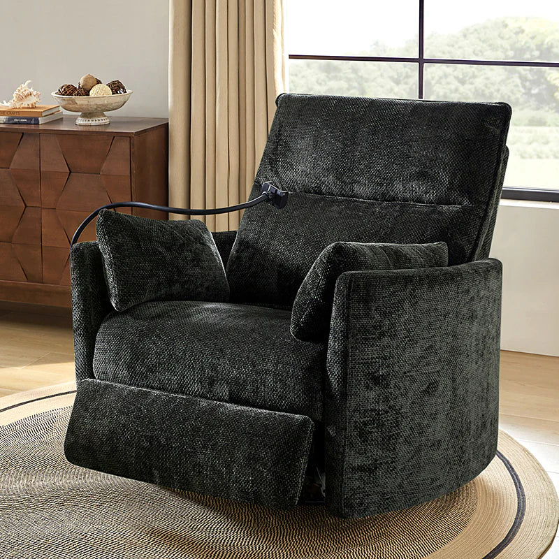 Arthur 38" Power Rocking Swivel Nursery Recliner with USB