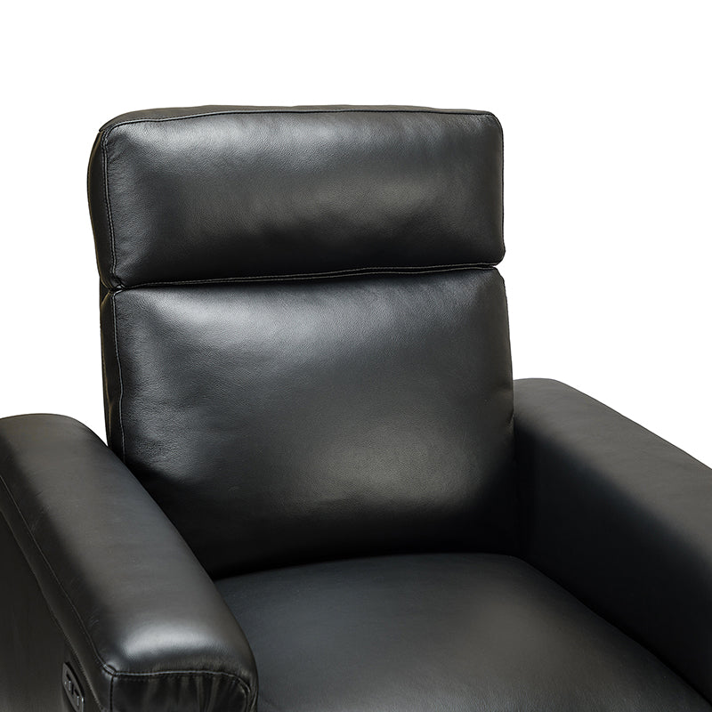 Lea 36.02" Wide Genuine Leather Power Recliner