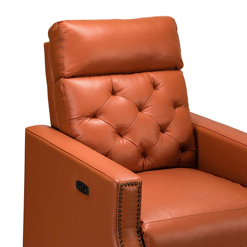 Carlota 31.5" Wide Genuine Leather Power Recliner