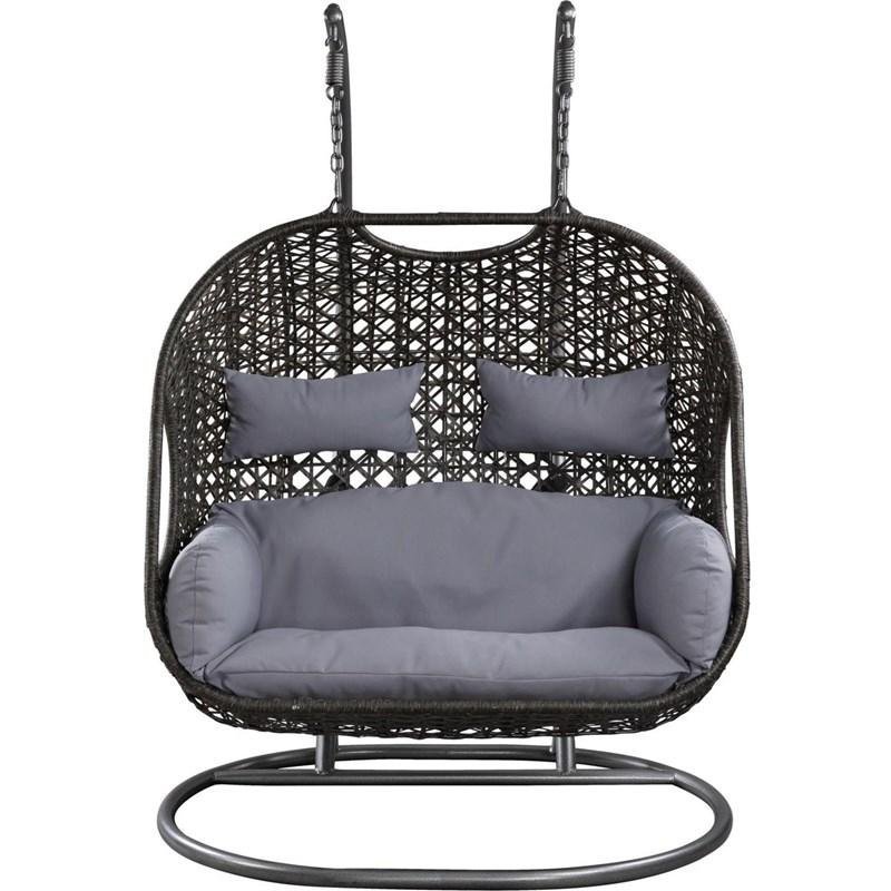 2022 Patio Wicker Swing Chair With Stand Rain Cover Included