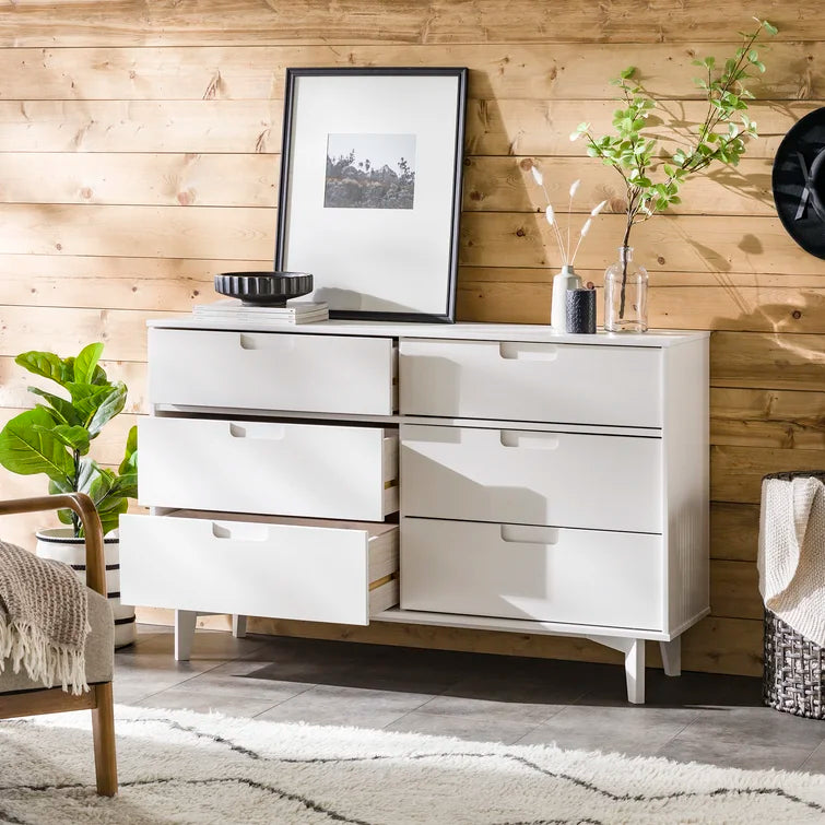 Yarber Groove 6 Drawer Double Dresser