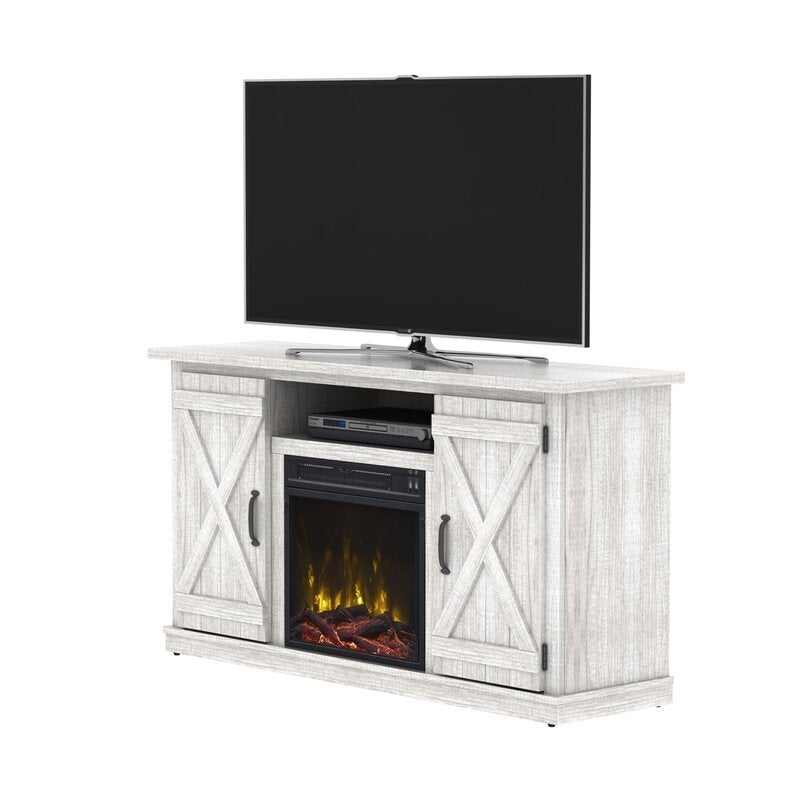 TV Stand for TVs up to 55" with Fireplace Included