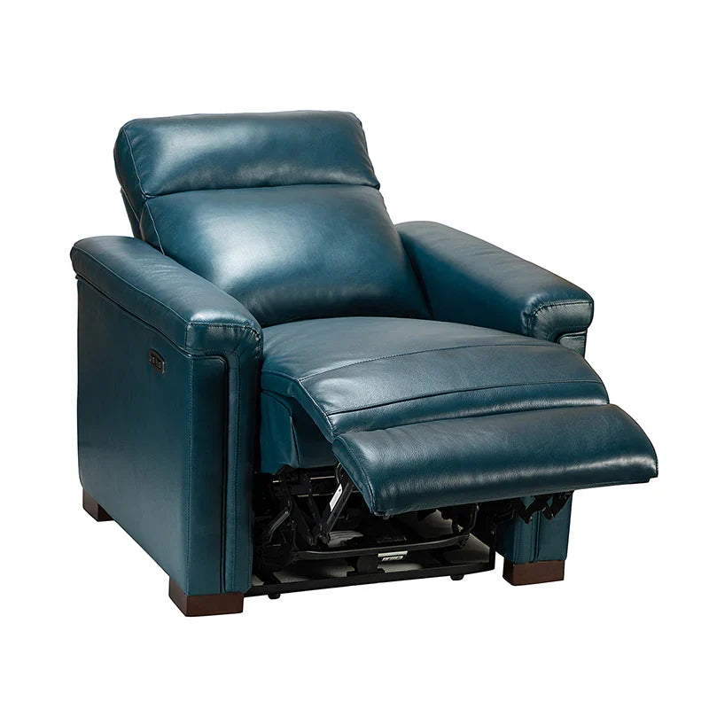 Lea 36.02" Wide Genuine Leather Power Recliner