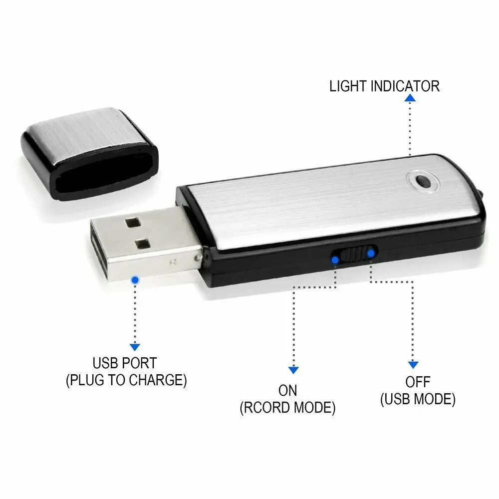 USB Flash Drive Voice Recorder 2-in-1