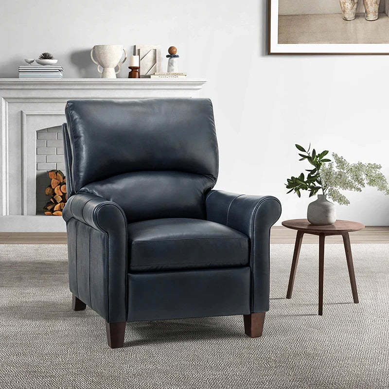 Eliana 33.07" Wide Genuine Leather Manual Recliner