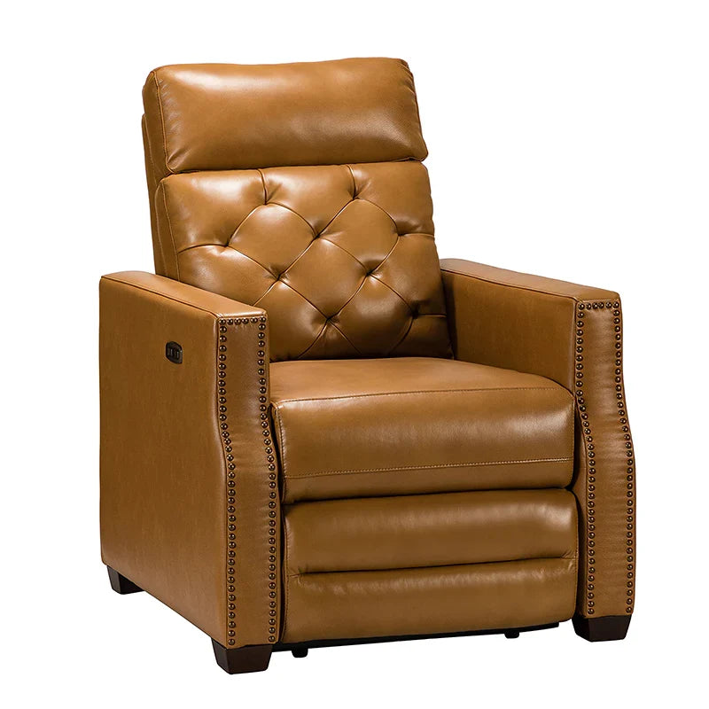 Carlota 31.5" Wide Genuine Leather Power Recliner