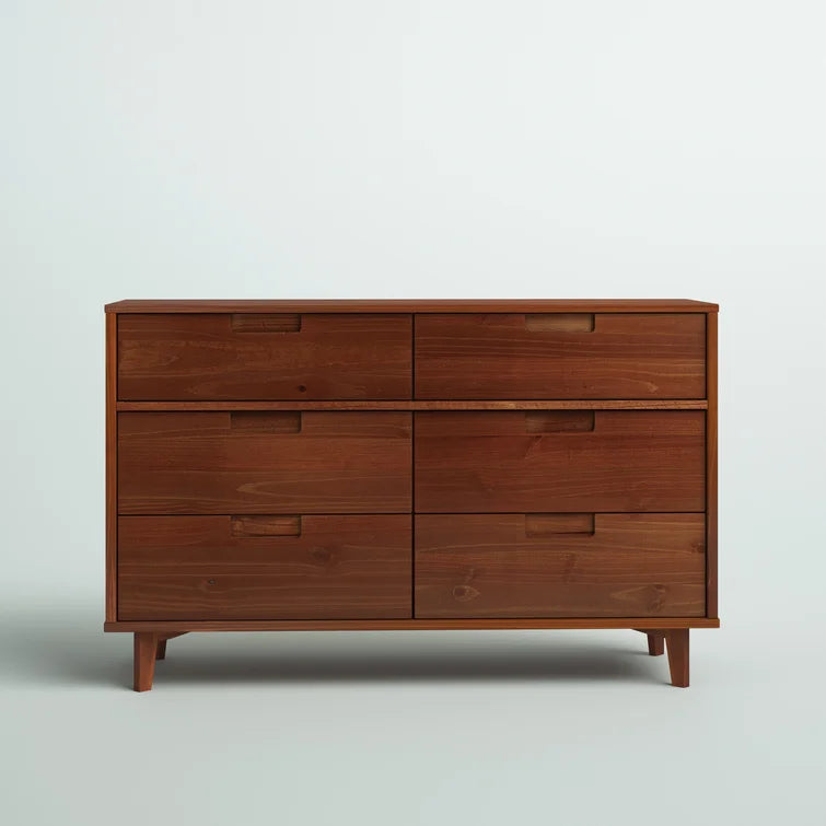 Yarber Groove 6 Drawer Double Dresser