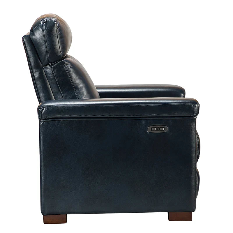 Lea 36.02" Wide Genuine Leather Power Recliner