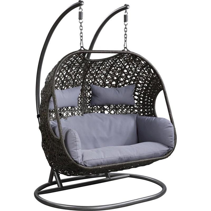 2022 Patio Wicker Swing Chair With Stand Rain Cover Included