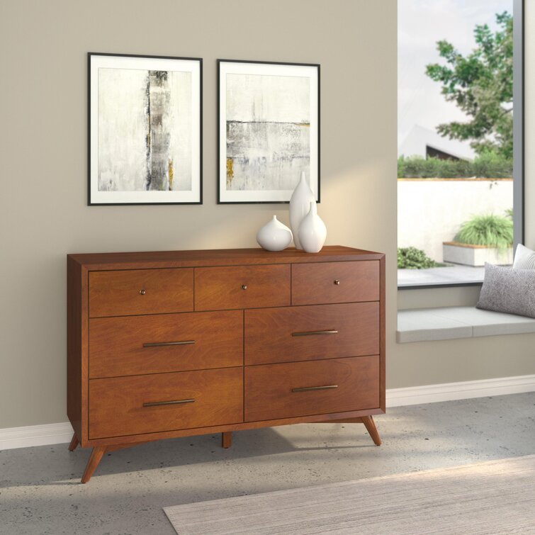 7 Drawer Williams 56'' W Solid Wood Dresser