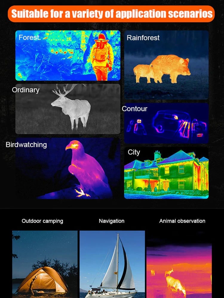 🌙 AI15 Thermal Imaging Monocular – 1920x1080 Resolution, 8000m Range, 10-Hour Battery