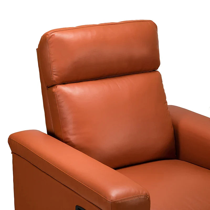 Lea 36.02" Wide Genuine Leather Power Recliner