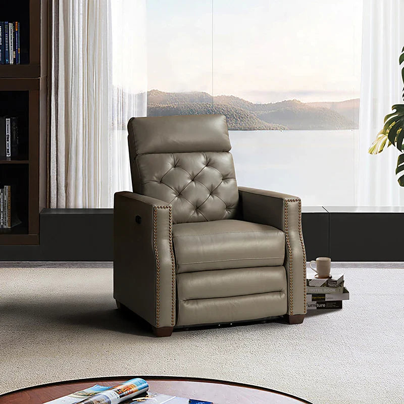 Carlota 31.5" Wide Genuine Leather Power Recliner