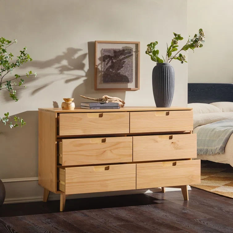 Yarber Groove 6 Drawer Double Dresser