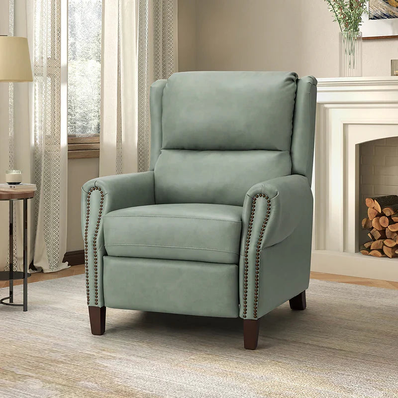 Rosaura 32.68" Wide Genuine Leather Manual Recliner