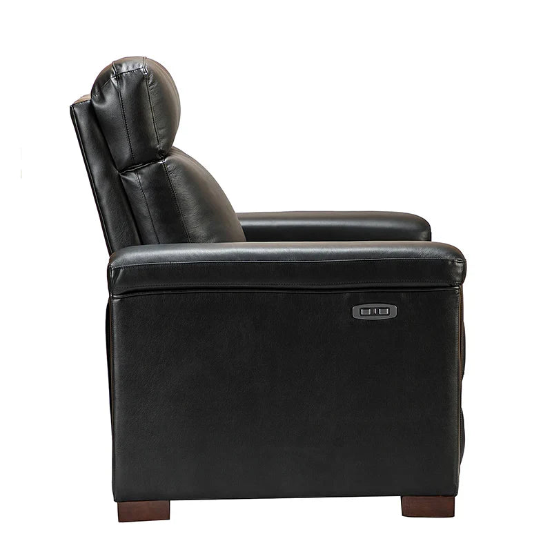 Lea 36.02" Wide Genuine Leather Power Recliner