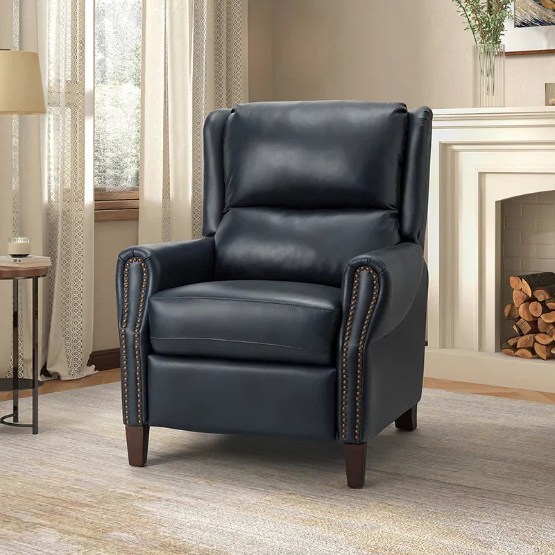 Rosaura 32.68" Wide Genuine Leather Manual Recliner