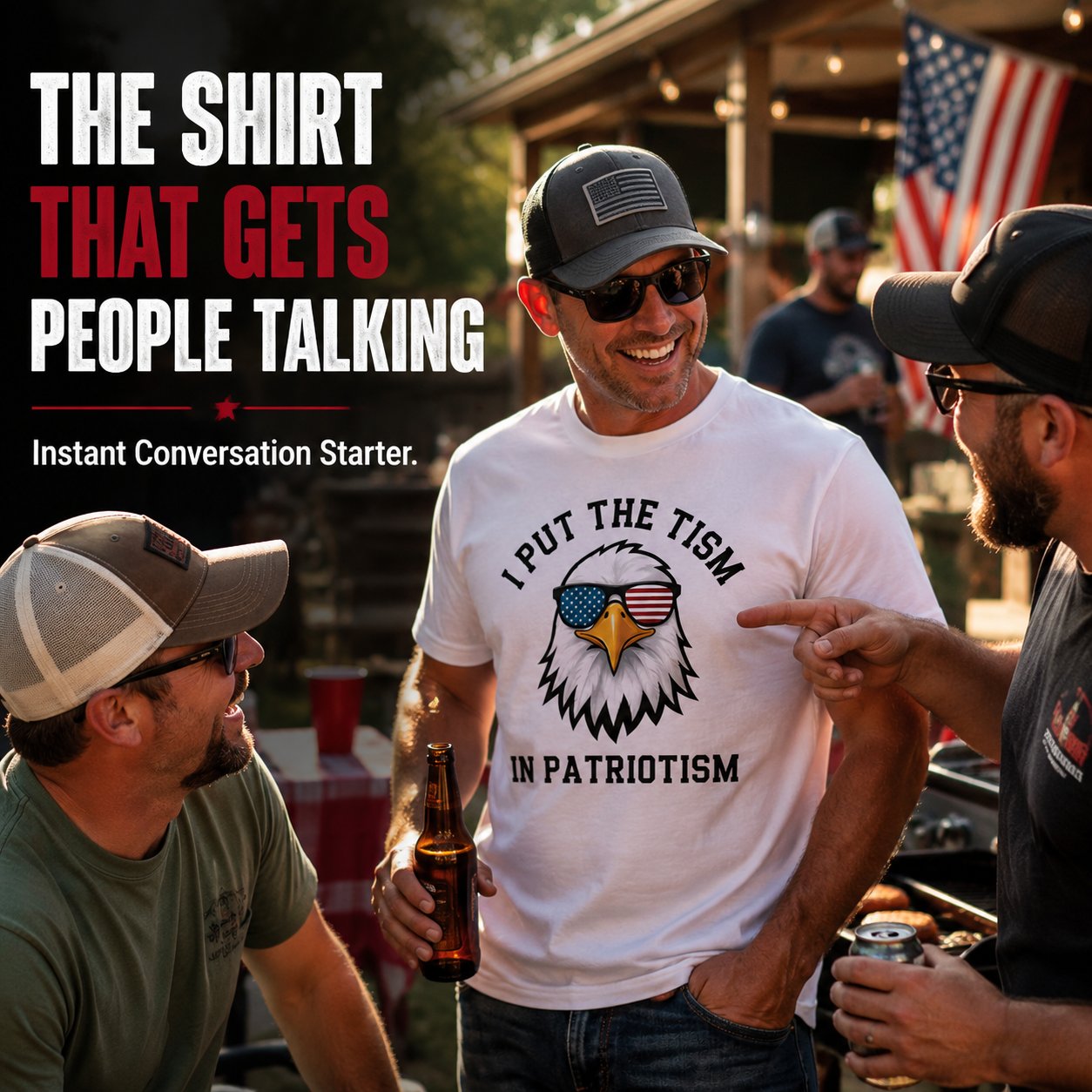 Put The Tism In Patriotism Athletic Eagle T-Shirt Unisex for Daily Wear