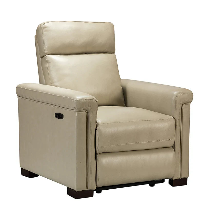 Lea 36.02" Wide Genuine Leather Power Recliner